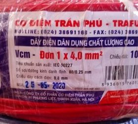 Dây đơn 1 x 4,0 mm (mét)