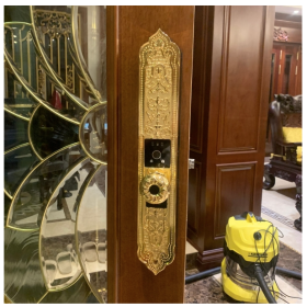 Khóa cửa vân tay cao cấp tân cổ điển Kassler KL-929F, mở bằng khuân mặt face 3D