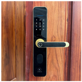 Khóa cửa vân tay Kassler KL696 Gold, App Wifi, chống nước IP68