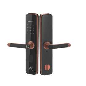 Khóa cửa vân tay Kassler KL696 Viền đồng đỏ, App Wifi, chống nước IP68