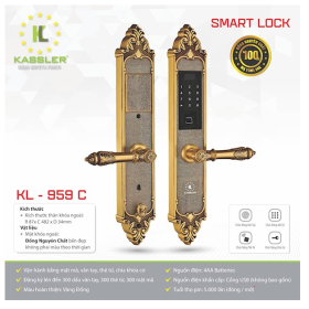 Khóa cửa vân tay cao cấp tân cổ điển Kassler KL-959C