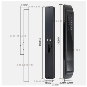 Khóa cửa vân tay cửa nhôm Hubert HB CN79